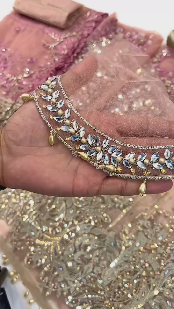 Maria B Tie N Die Net 3 Piece Suit