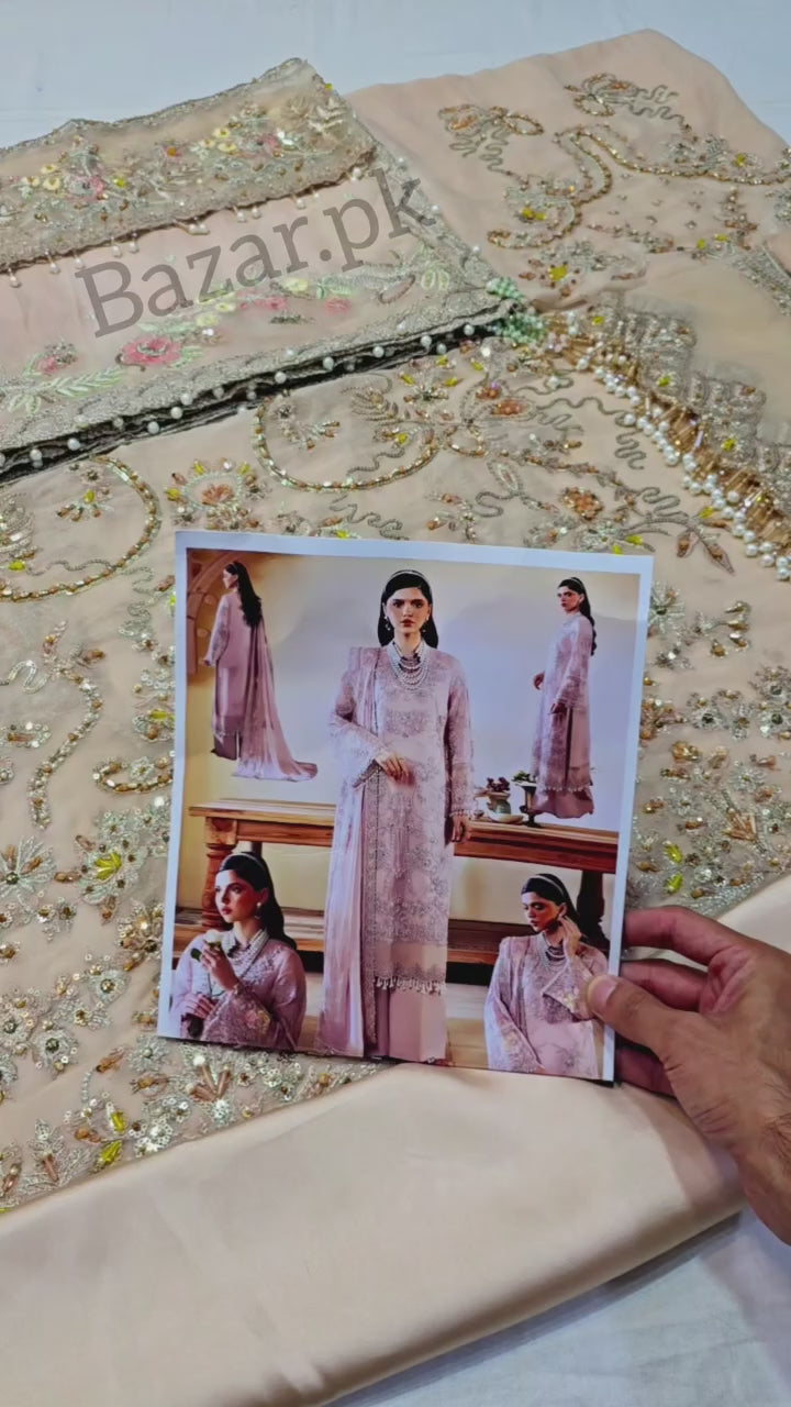 Imrozia Serene Heavy Embroidered 3 Piece Chiffon Suit