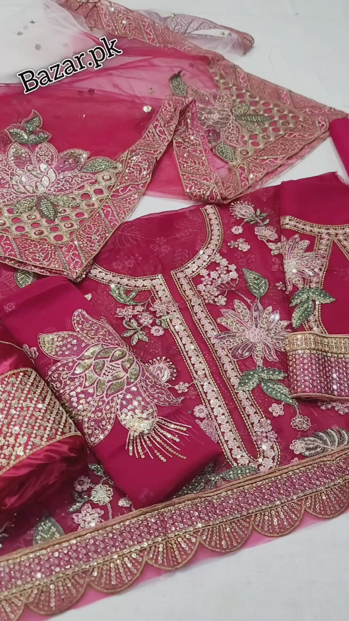 Emaan Adeel Pure Bamber Chiffon 4 Piece Unstitched