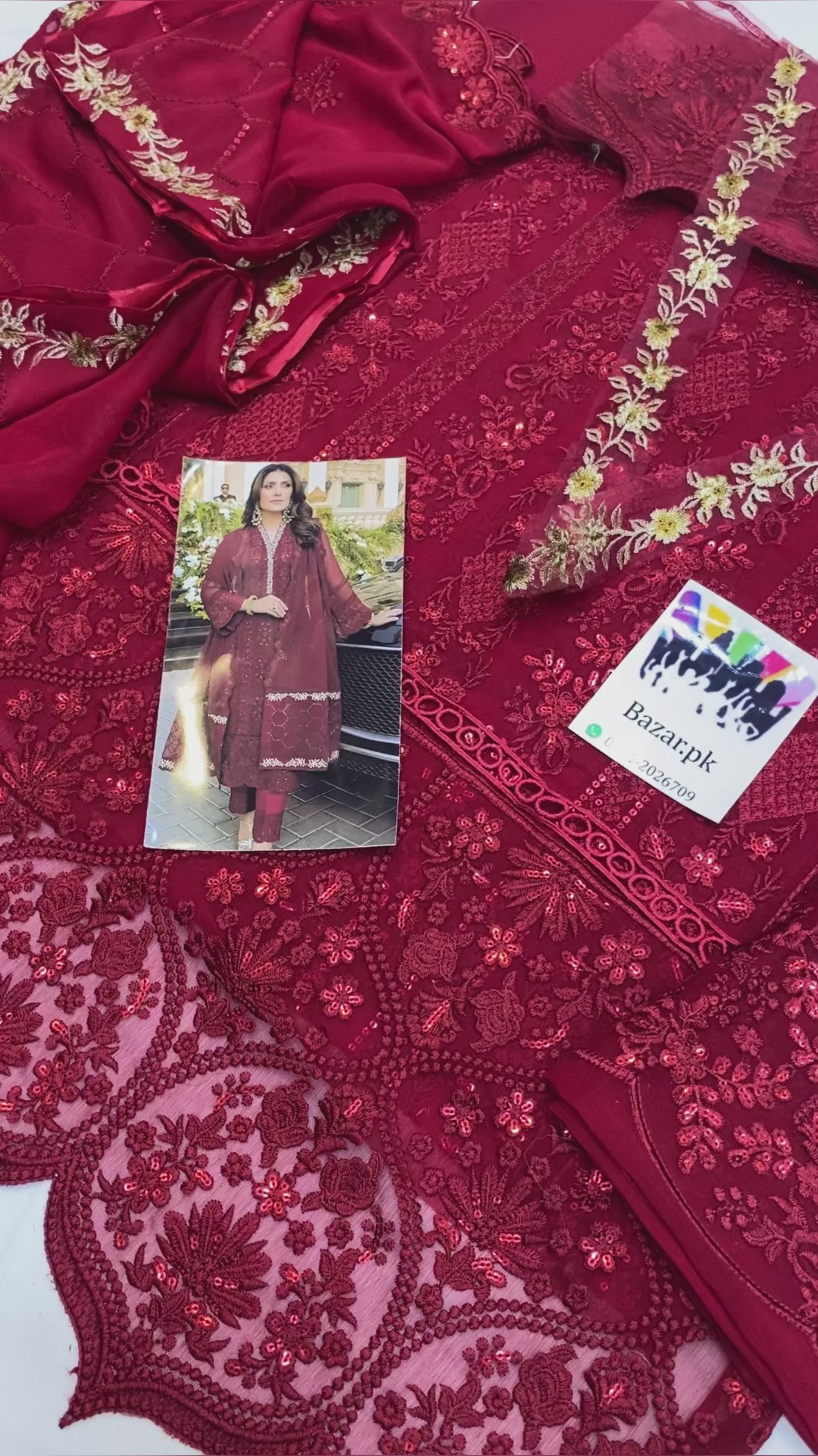 Azure Luxury Pret Embroidered Chiffon 3 Piece