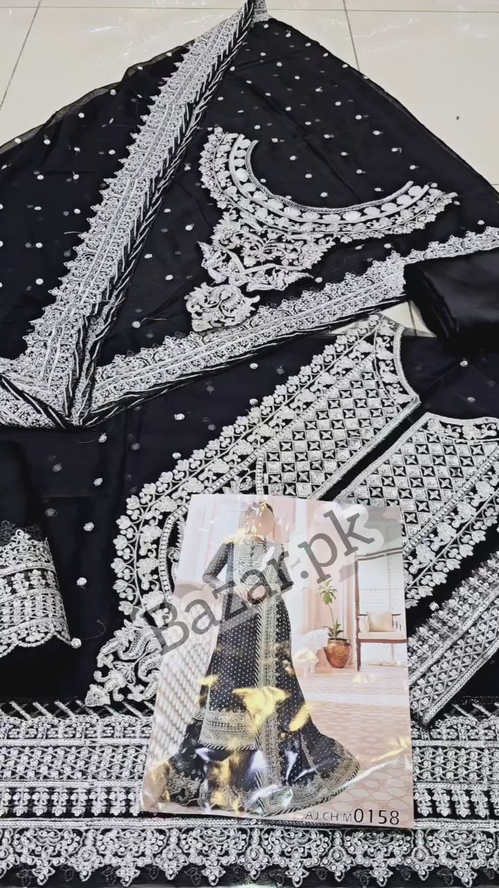 Asim Jofa Formal Chiffon 3 Piece Unstitched