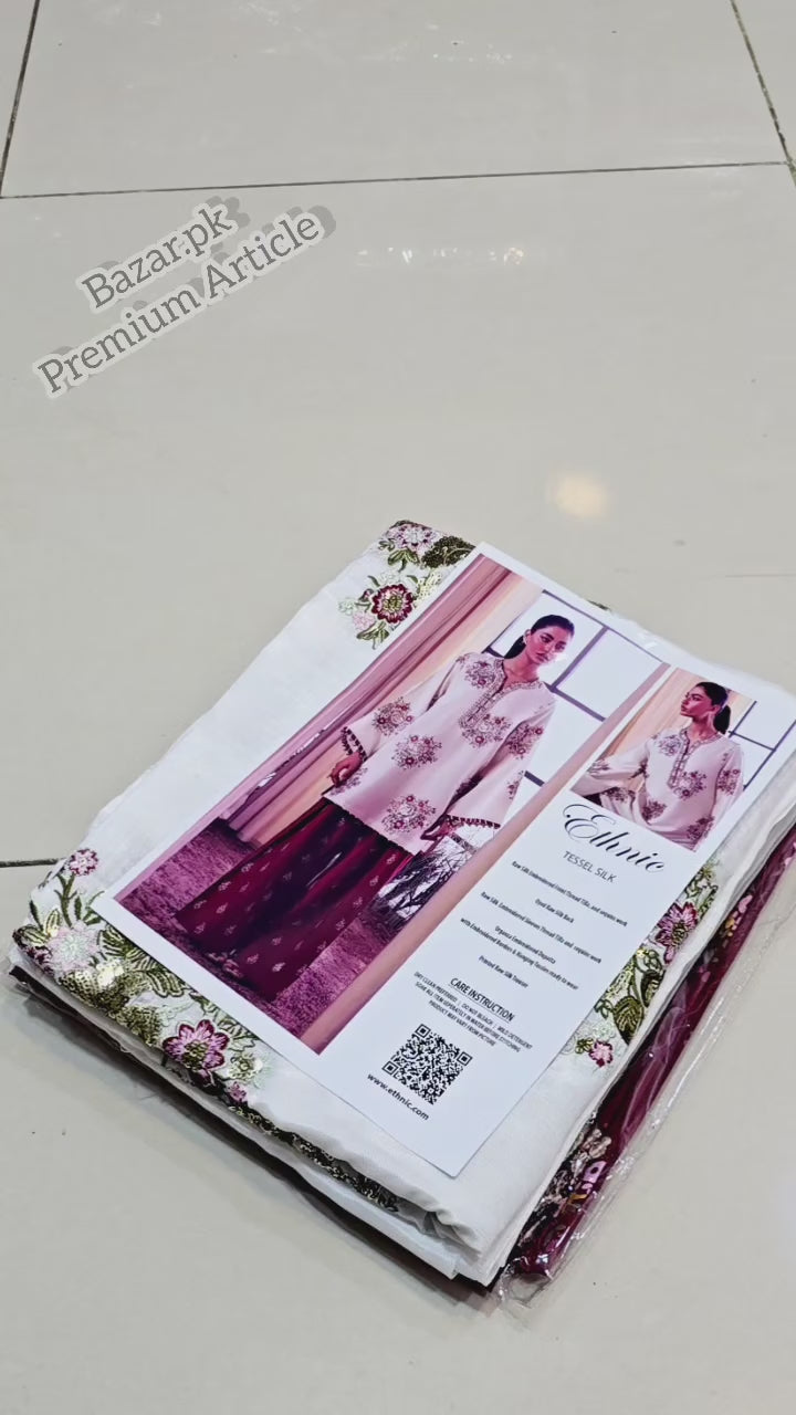 Ethnic Luxury Raw Silk 3 Piece Unstitched