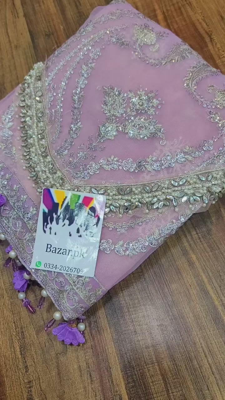 Maria B Tie Die Net Saree Unstitched