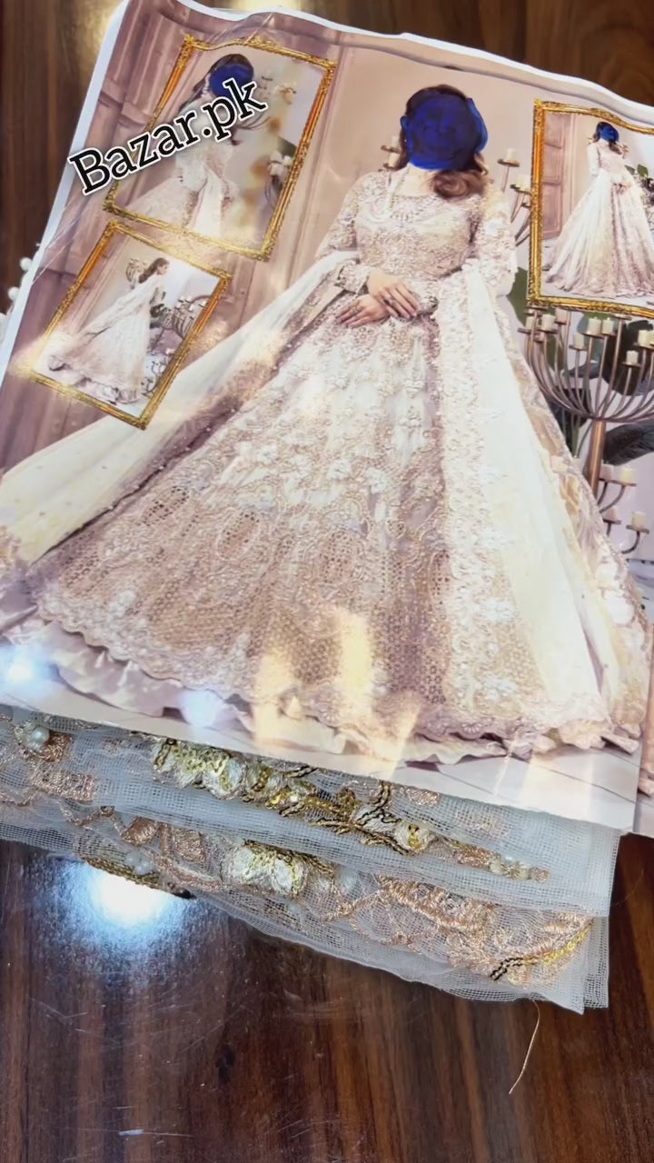 Maria B Bridal Wear Net Maxi