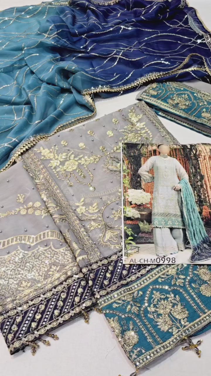 Rimsha Heavy Embroidered 3 Piece Unstitched