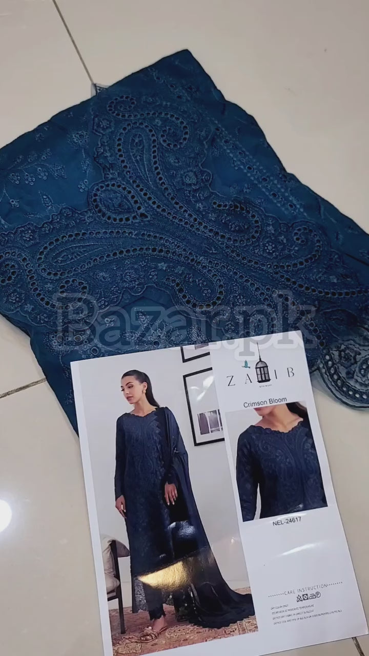 Zaib Luxury Lawn Suit 3 Piece Unstitched