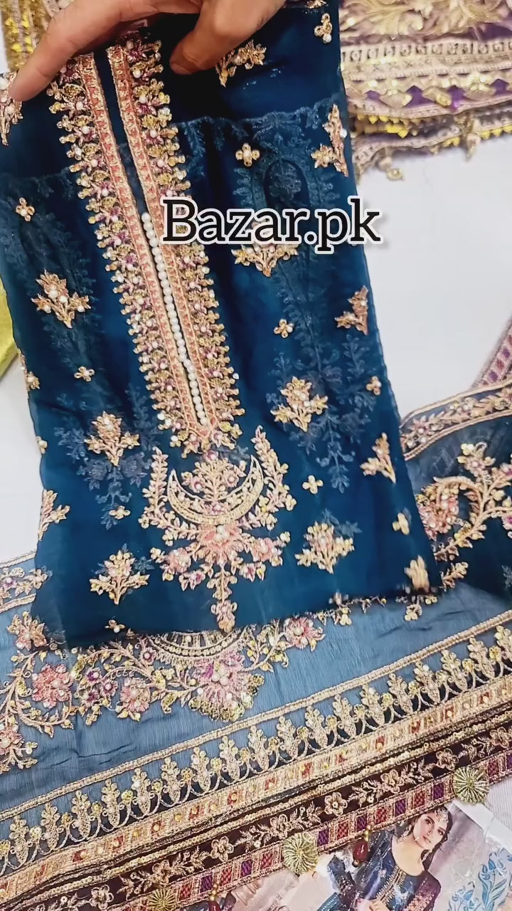 Maria B Sea Green Chiffon Suit