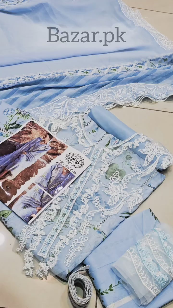 Crimson Flow Embroidered Lawn