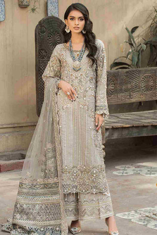Imrozia Heavy Skin Net Embroidered Suit