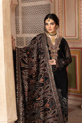 Ramsha Luxury Pure Bamber Chiffon 4 Piece Unstitched Suit