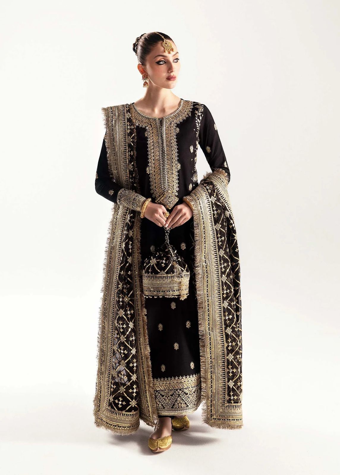 Kanwal Malik Semi Chiffon 3 Piece Suit
