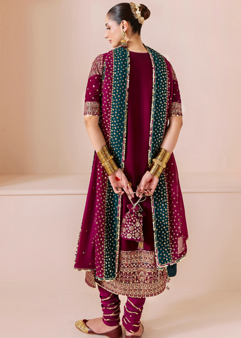 Jazmin Luxury 9000 Micro Velvet Embroidered 3 Piece Unstitched -