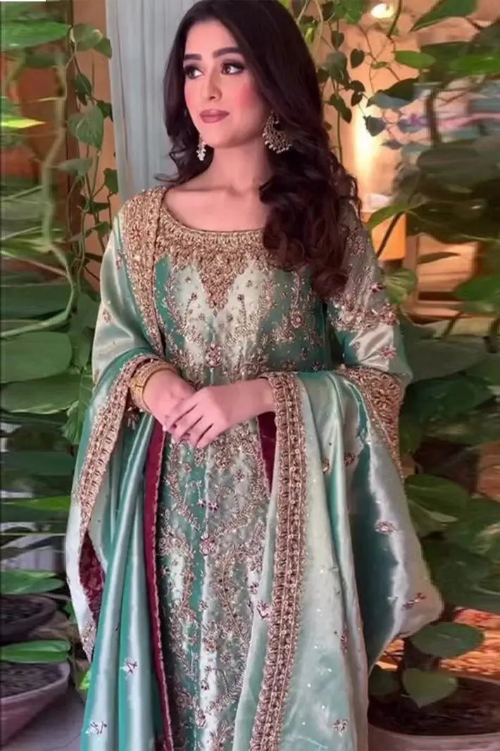 Haris Shakeel Mesuri Hand Embellished 3 Piece Dress