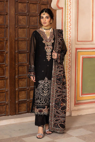 Ramsha Luxury Pure Bamber Chiffon 4 Piece Unstitched Suit