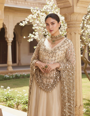 Haniya Aamir Wearning Shamoz Silk 3 Piece Unstitched