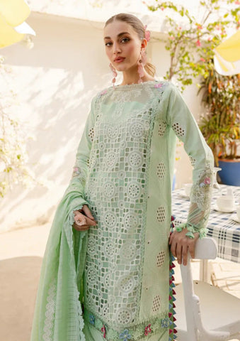 Parishay Chickenkari Embroidered Lawn Suit 3 Pc Unstitched