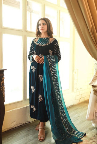 Afrozah Zink Formal Velvet Unstitched 3 Piece Suit