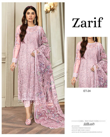 Zarif Heavy Embroidered Net 3 Piece Unstitched