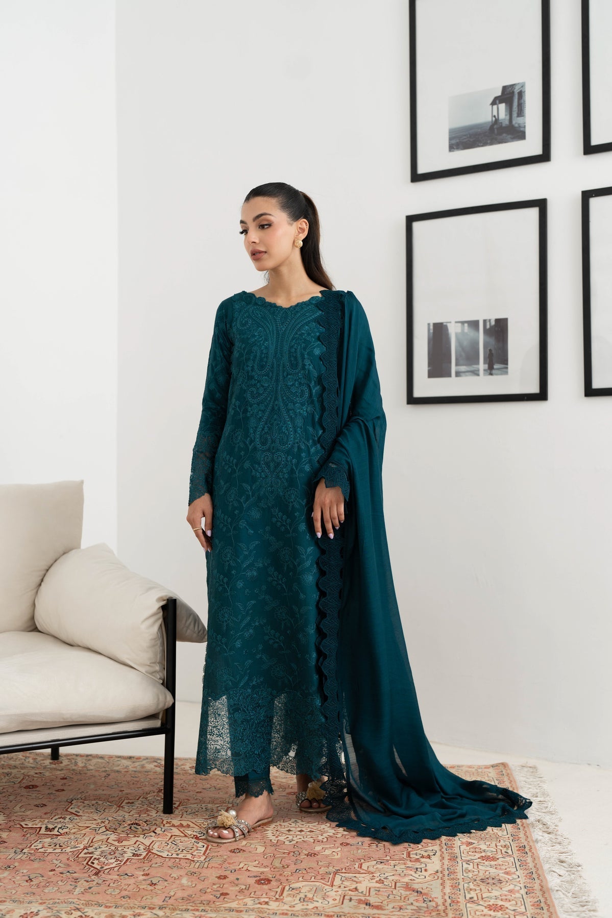 Zaib Luxury Lawn Suit 3 Piece Unstitched