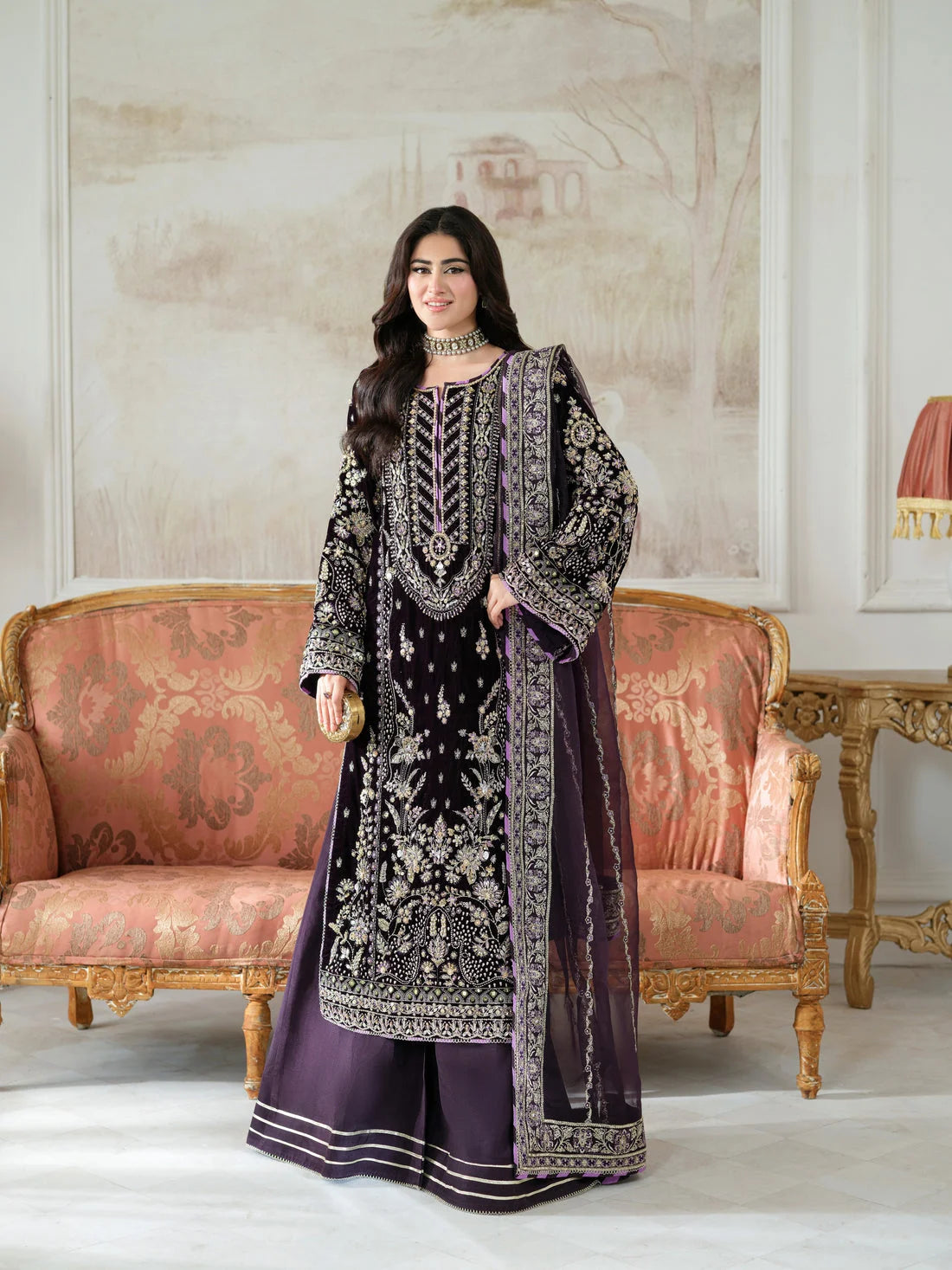 Aneela’s Purple Formal Collection Velvet