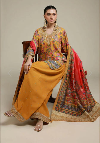 Khaddi Swiss Lawn Embroidered Lawn 3 Pc Unstitched Replica