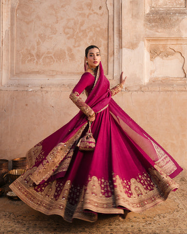 Faiza Saqlain Embroidered Chiffon 3 Piece Maxi Unstitched