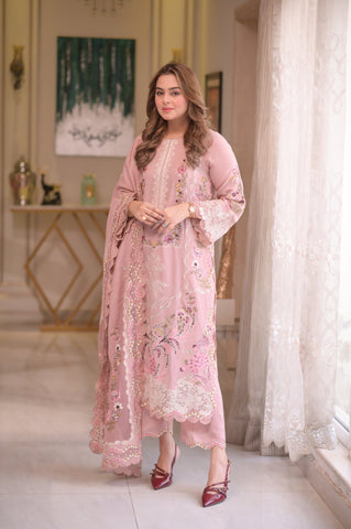 Aneela's Luxury Embroidered Lawn 3 Piece Suit