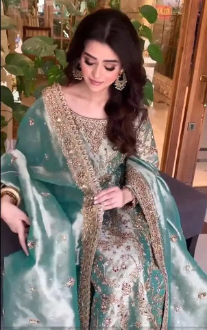 Haris Shakeel Mesuri Hand Embellished 3 Piece Dress