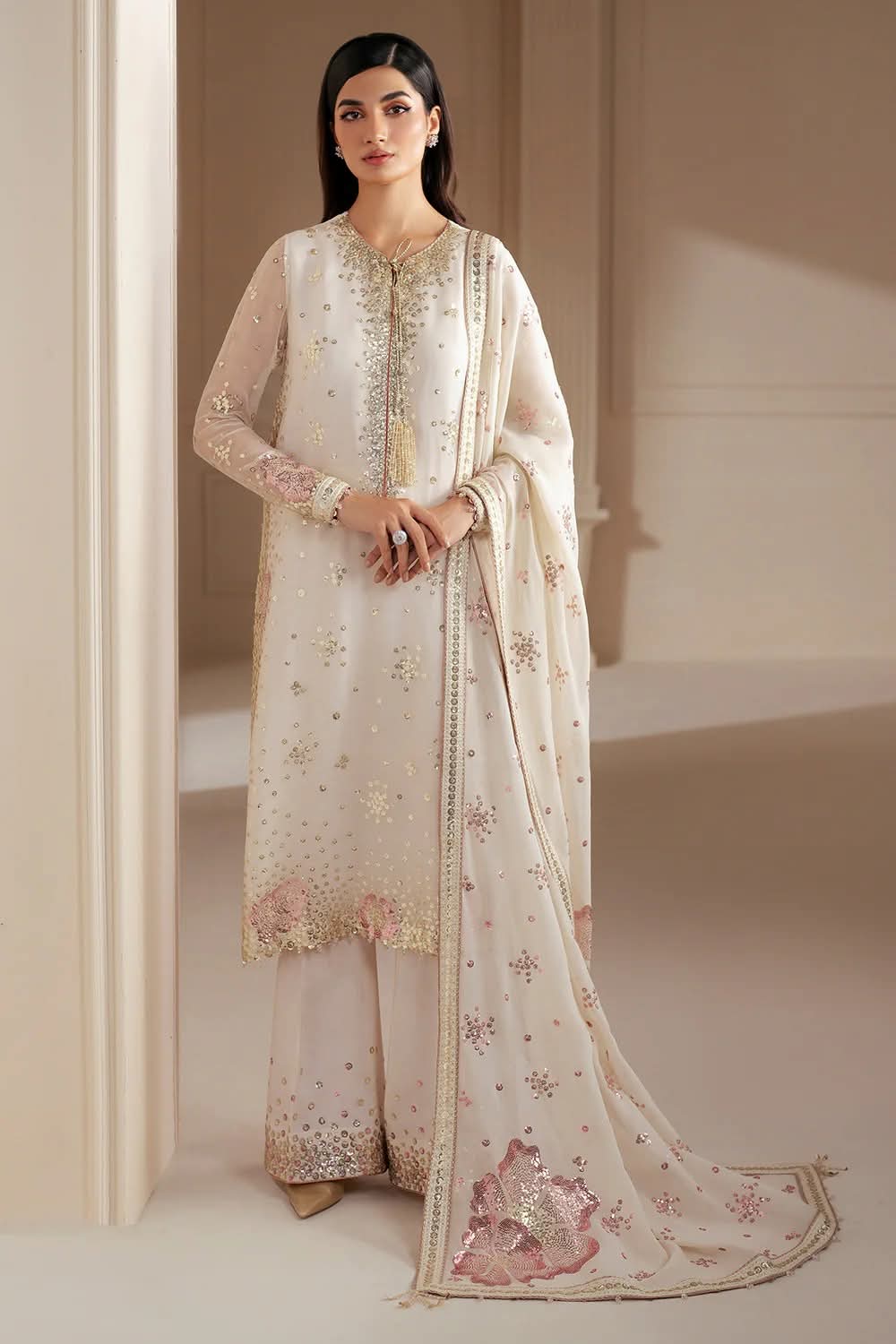 Jazmine Chiffon Embroidered Suit