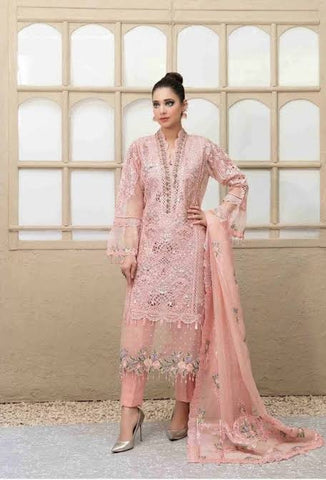Maria B Heavy Organza Semi Stitched Suit