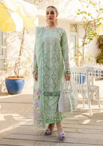 Parishay Chickenkari Embroidered Lawn Suit 3 Pc Unstitched