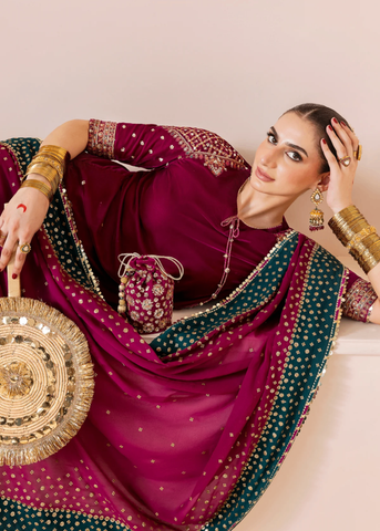 Jazmin Luxury 9000 Micro Velvet Embroidered 3 Piece Unstitched -