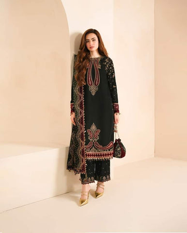 Sana Javed 3 Piece Embroidered Velvet