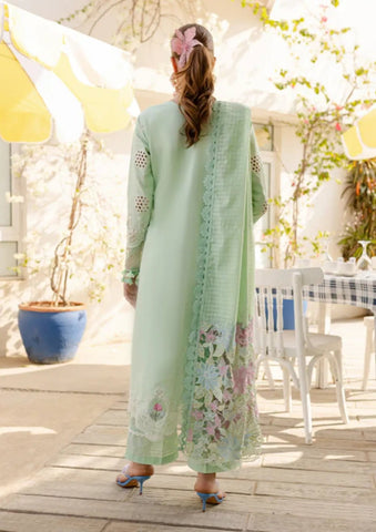 Parishay Chickenkari Embroidered Lawn Suit 3 Pc Unstitched