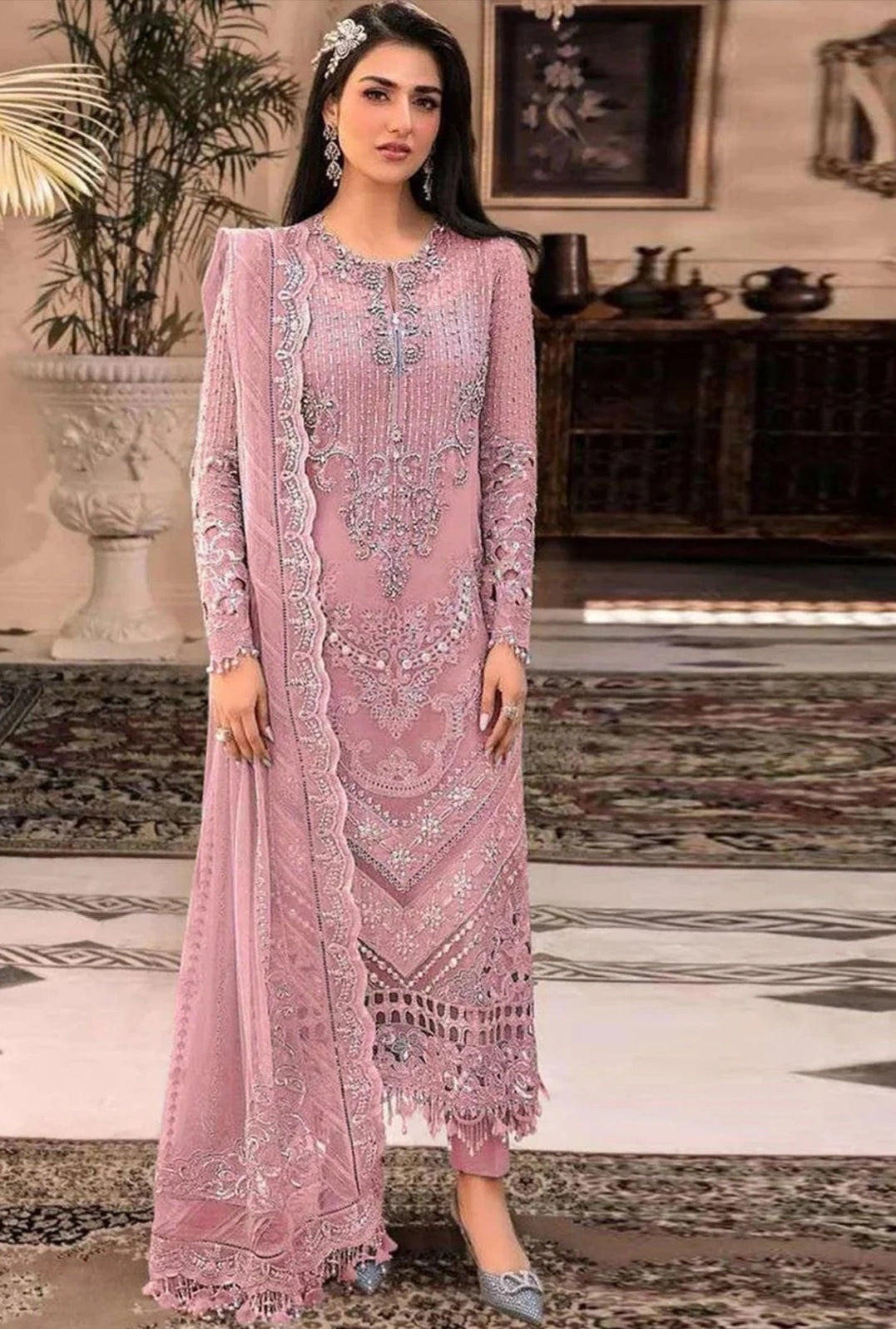 Maria B Luxury Net Fancy 3 Piece Unstitched