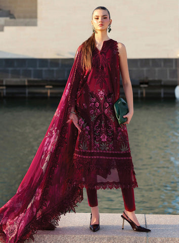 Maria B Luxury Lawn Embroidered Collection 3 Pc Unstitched