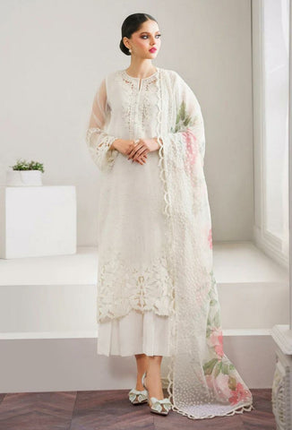 Baroque White SEQ Organza Suit