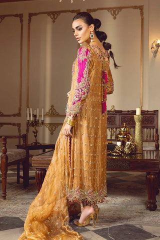 Sara Rohale Asghar Yellow Bridal Collection Sheesha Silk Replica